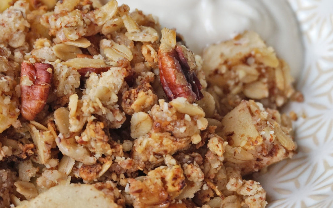 Crumble aux Pommes Healthy (sans beurre ni sucre raffiné)